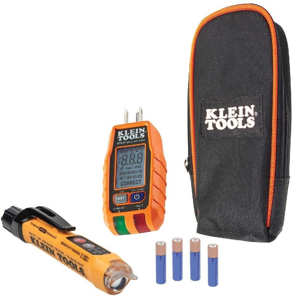Klein RT250 GFCI Receptacle Tester with LCD