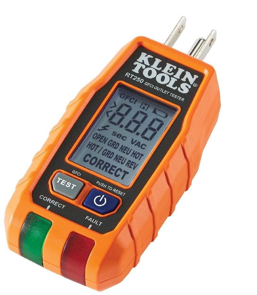 Klein RT250KIT Premium Non-Contact Voltage and GFCI Receptacle Electrical Test Kit