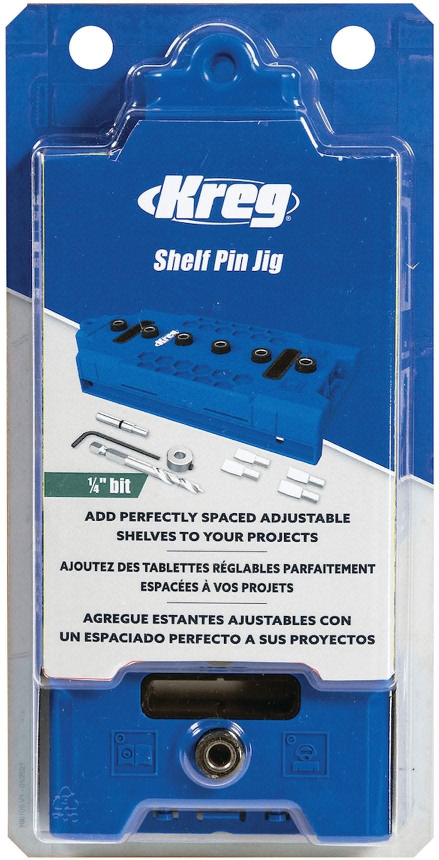 Kreg KMA3225 Shelf Pin Jig - 1/4-in