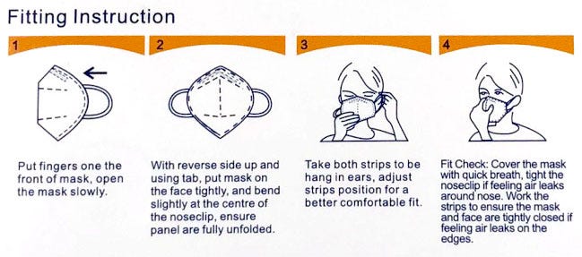 1-Pack KN95 Disposable Respirator Mask