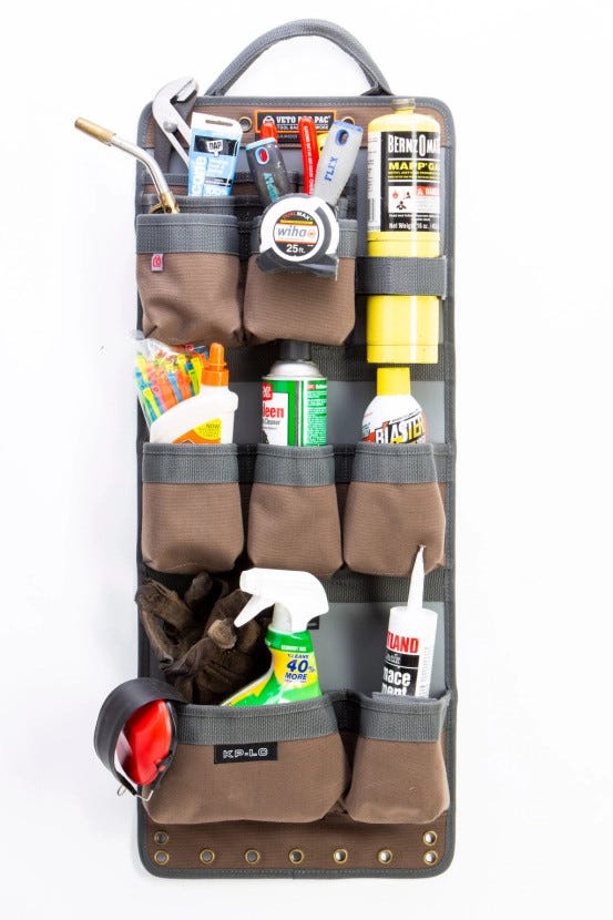 Veto Pro Pac KP-LC Vertical Pocket Tool Panel Organizer