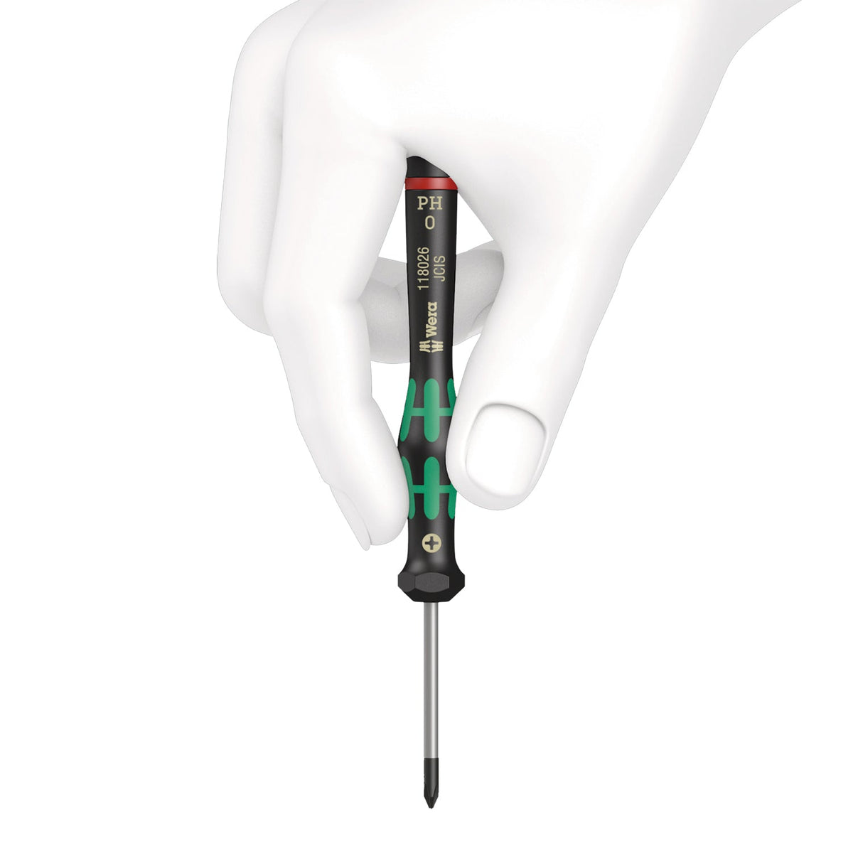 Wera Kraftform Micro screwdriver spinning cap in hand