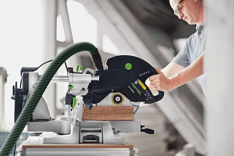 Festool KS 120 REB Kapex Sliding Compound Miter Saw with Universal & Fine Tooth Kapex Blade Set
