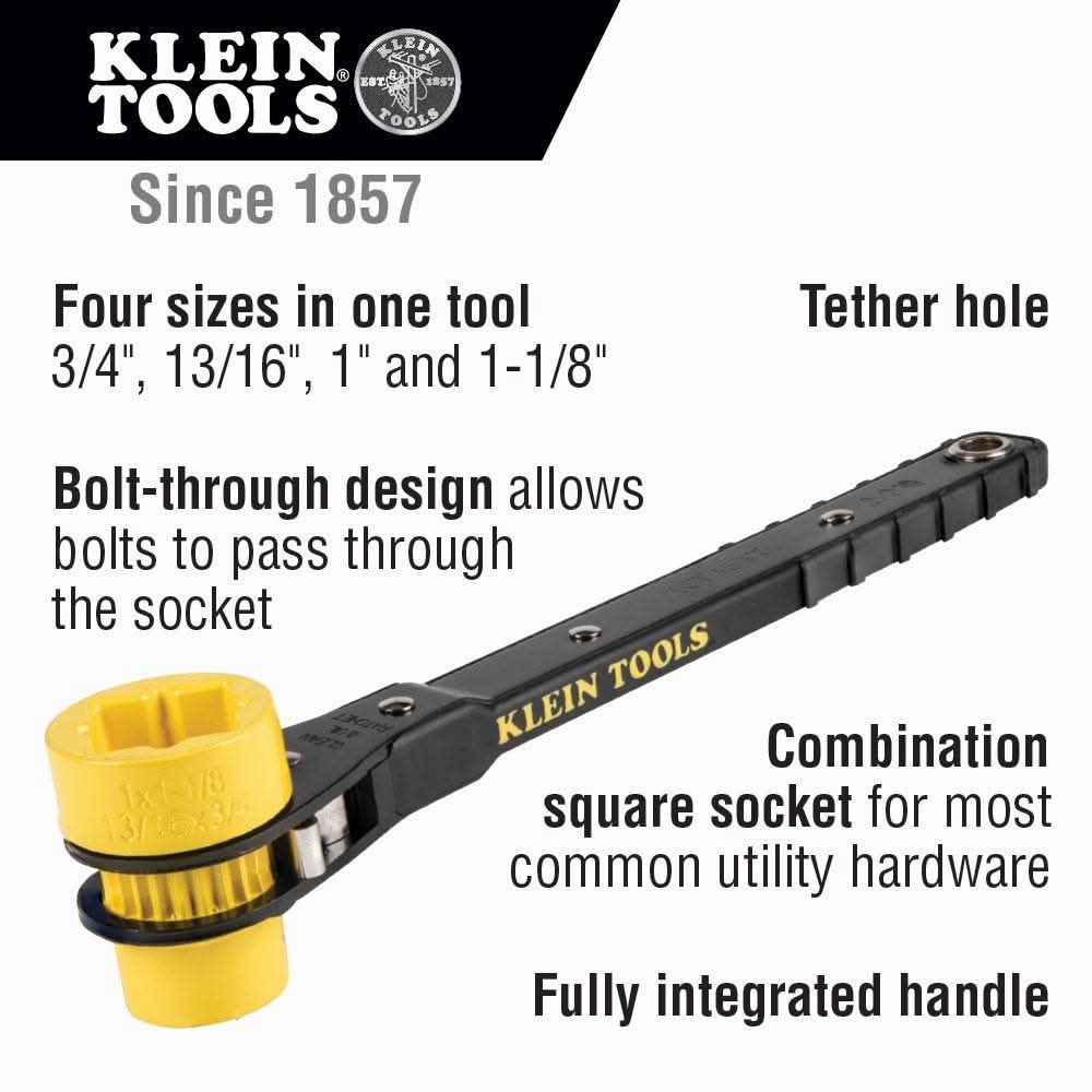Klein KT151T Ratcheting Lineman's Wrench