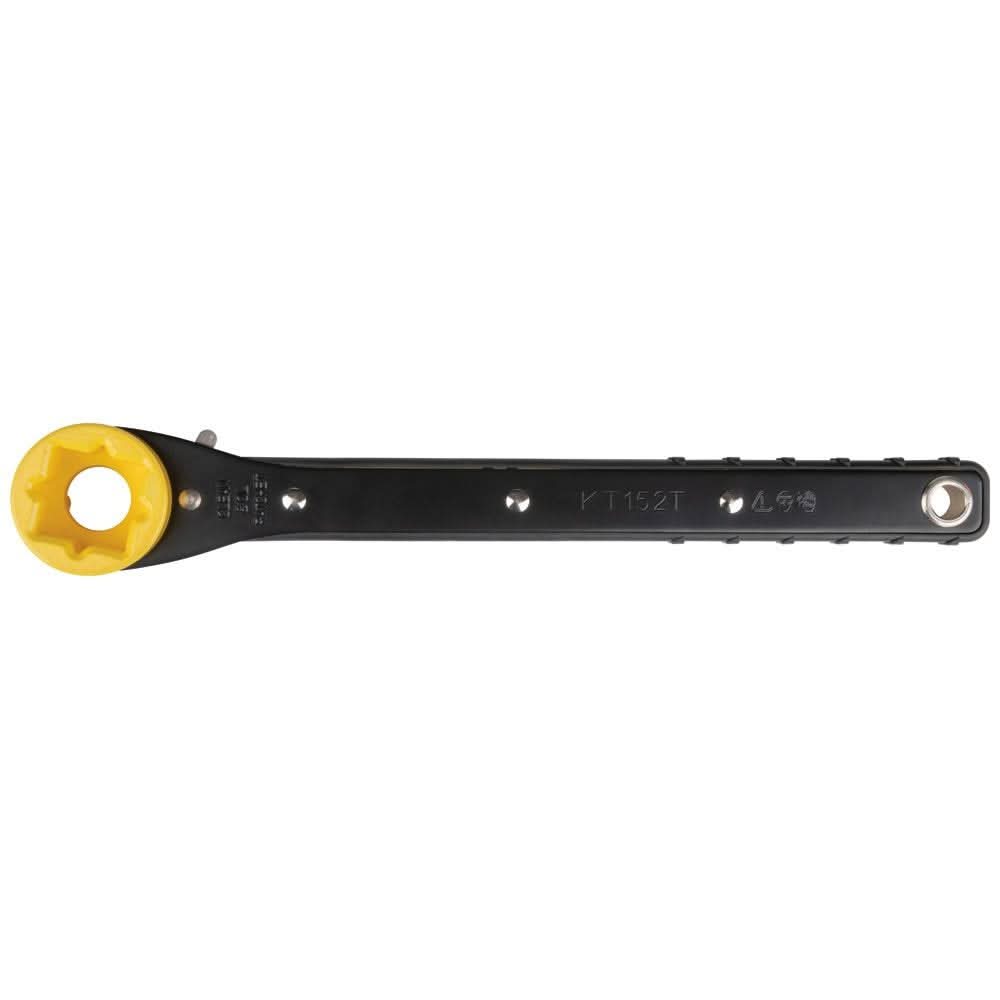 Klein Tools KT152T 4-in-1 Lineman's Slim Ratcheting Wrench