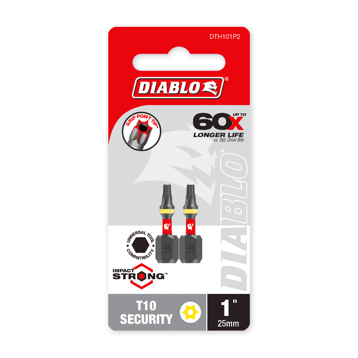 Diablo 1 in. Torx Security T10 Drive Bit (DTH101P2) in retail packaging