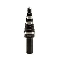 Klein Tools KTSB03 Step Drill Bit Double Fluted #3, 1/4 to 3/4-Inch