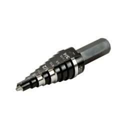 Klein Tools KTSB03 Step Drill Bit Double Fluted #3, 1/4 to 3/4-Inch
