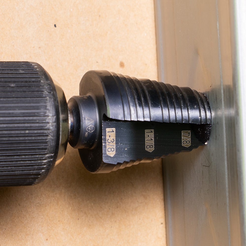 Klein Tools KTSBSPRO 3-Piece Premium Electrician's 3/8-in. Hex Step Bit Set