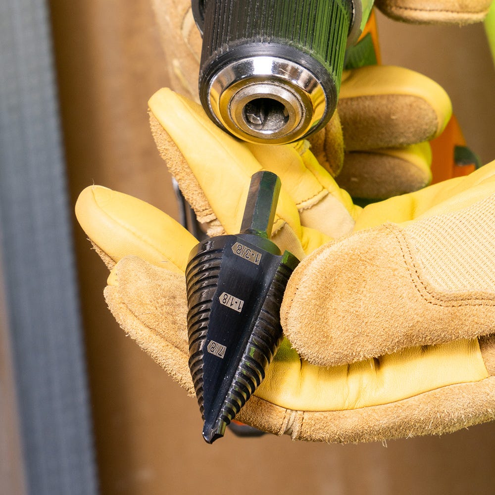 Klein Tools KTSBSPRO 3-Piece Premium Electrician's 3/8-in. Hex Step Bit Set