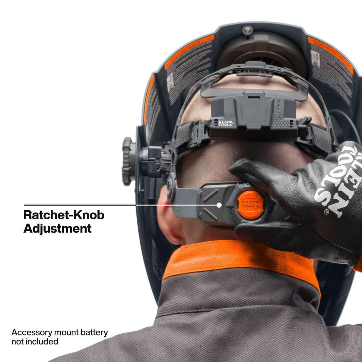 Klein Tools KWHSPN welding helmet suspension ratchet-knob adjustment for head sizes 6-1/2 to 8