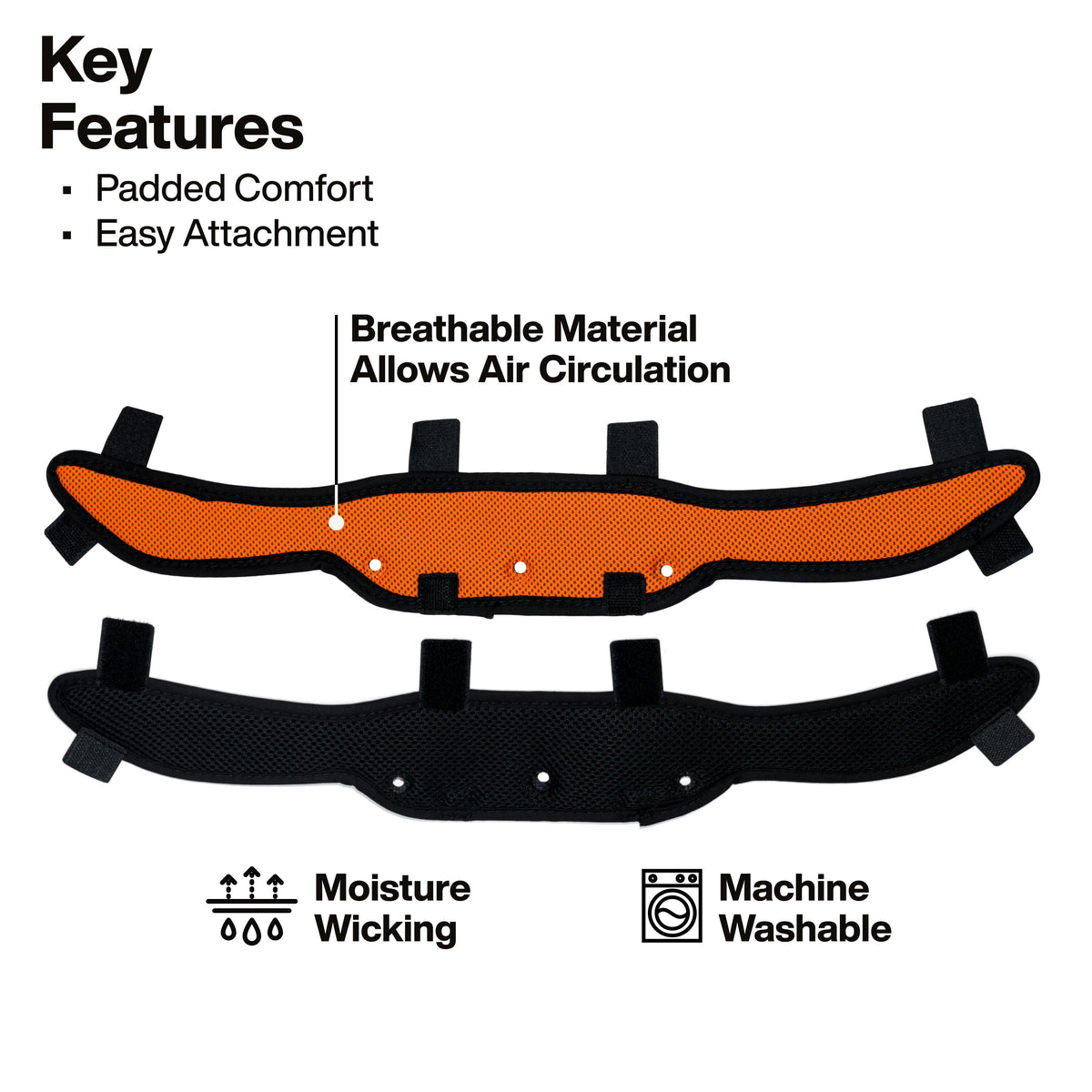 Klein Tools KWHSWTBND sweatband attaching by hook and loop to the welding helmet suspension