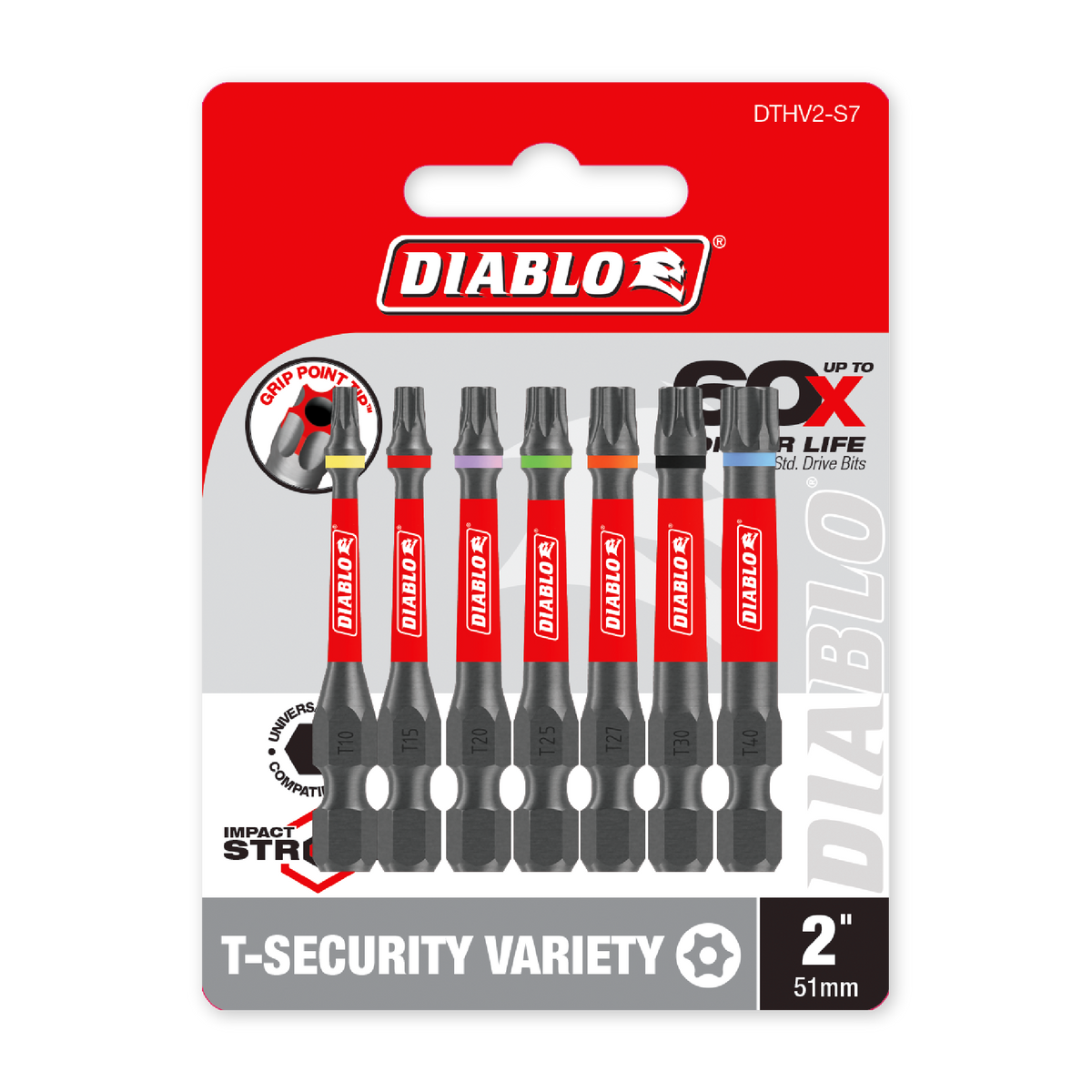 Diablo 2 in. Torx Security Drive Bit Variety Pack (DTHV2-S7) in retail packaging