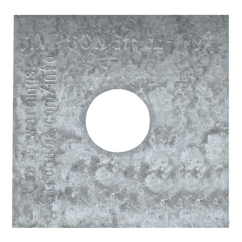 Simpson Strong-Tie LBP 5/8Z LBP 2-in. x 2-in. ZMAX Galvanized Bearing Plate for 5/8-in. Dia. Anchor Bolt