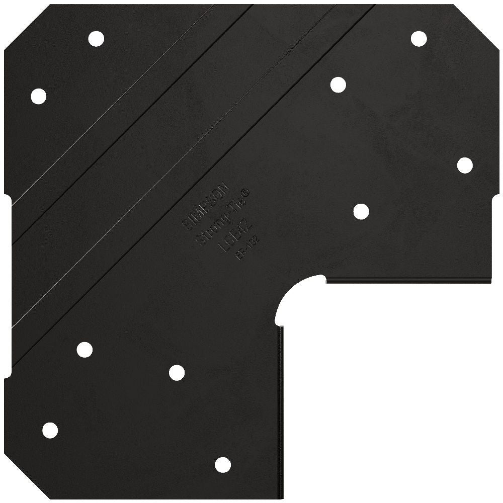 Simpson Strong-Tie LCE4PC Outdoor Accents LCEPC ZMAX, Black Powder-Coated End Post Cap for 4x
