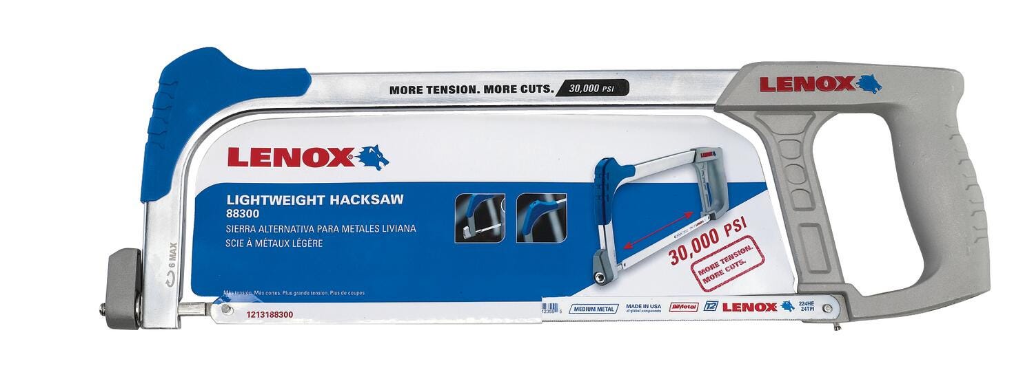 Lenox 1213188300 88300 Lightweight Hacksaw, 12-inch
