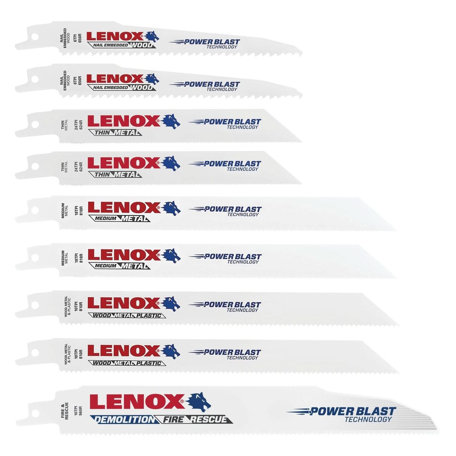 Lenox 121439KPE General Purpose Reciprocating Saw Blade 9-Piece Kit, 2-Pack