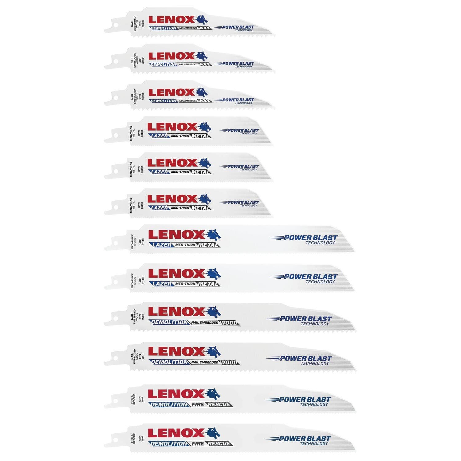 Lenox 1214412RKD Demolition 12RKD 12-Piece Reciprocating Saw Blade Kit