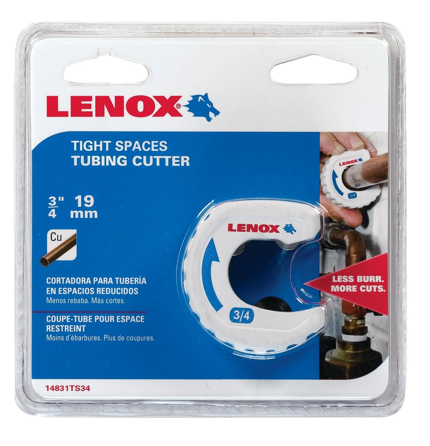 Lenox 14831TS34 TIGHT SPACES Tubing Cutter, 3/4-inch