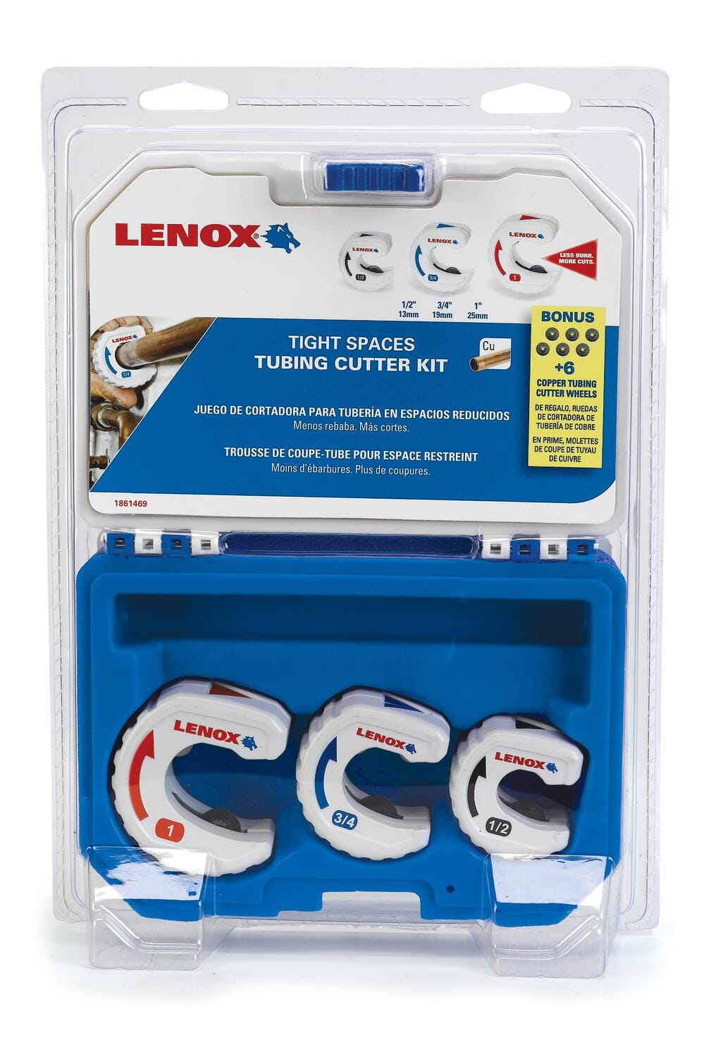 Lenox 14833TSK TIGHT SPACES Tubing Cutter Kit, 3-Pack