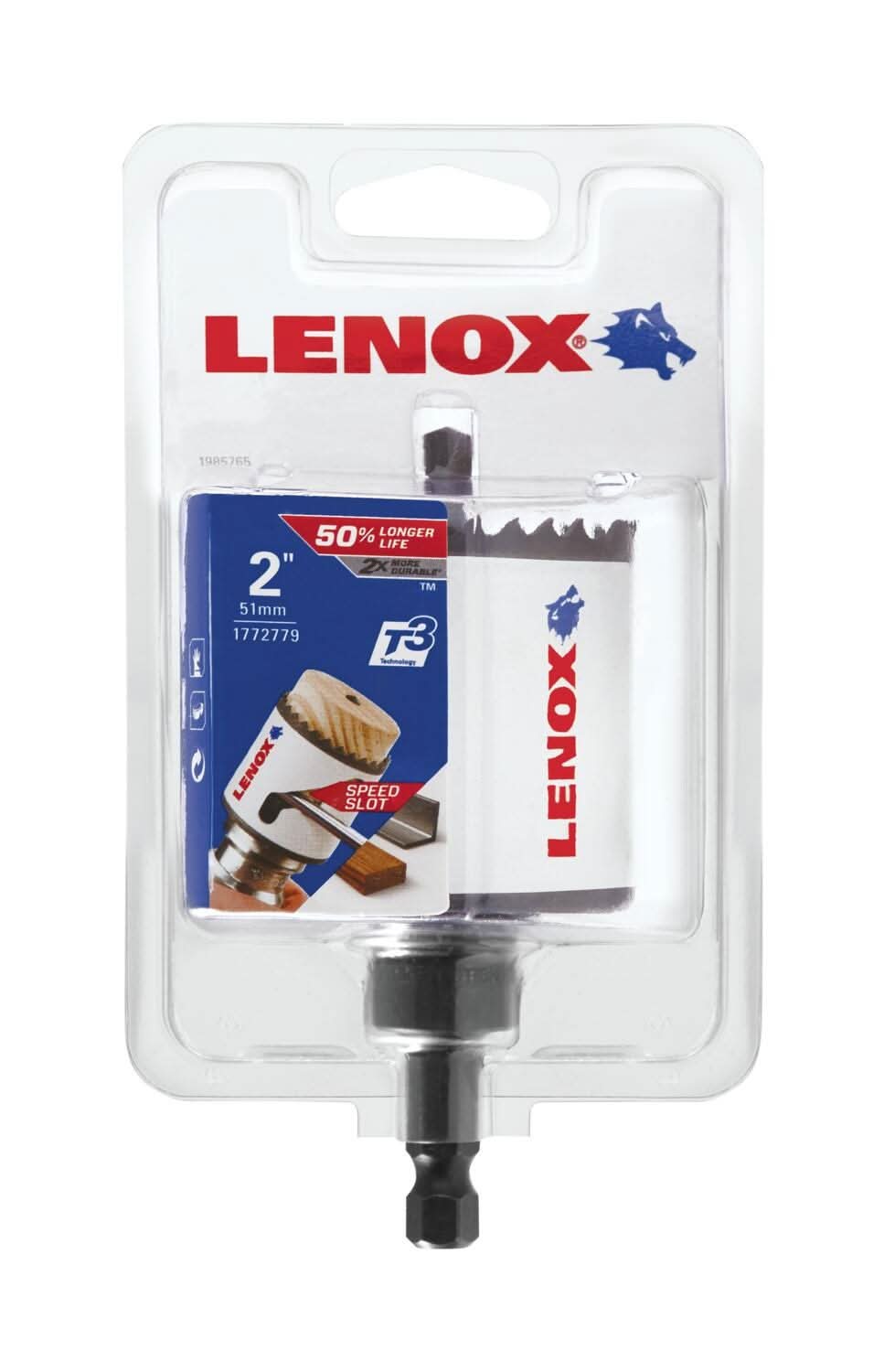 Lenox 1772779 Tools Bi-Metal Speed Slot Arbored Hole Saw with T3, 2-Inch