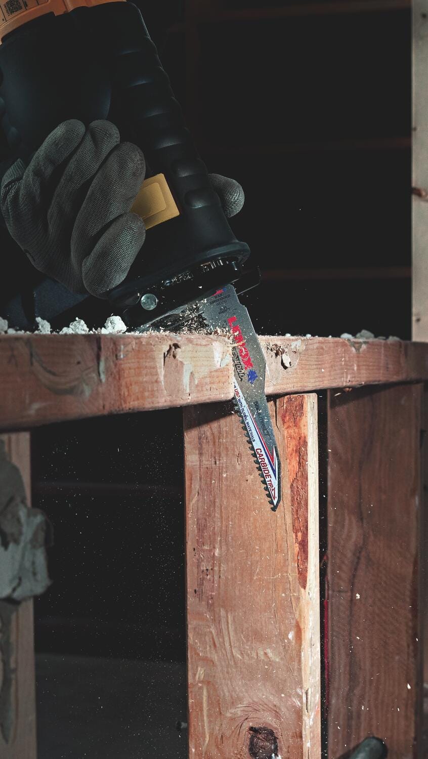 Lenox 1832118 Demolition Carbide Tooth Reciprocating Saw Blade, 6-Inch, 6 TPI, 1-Pack