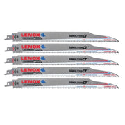 Lenox 1832147 Demolition Carbide Tooth Reciprocating Saw Blade, 12-Inch, 6 TPI, 5-Pack
