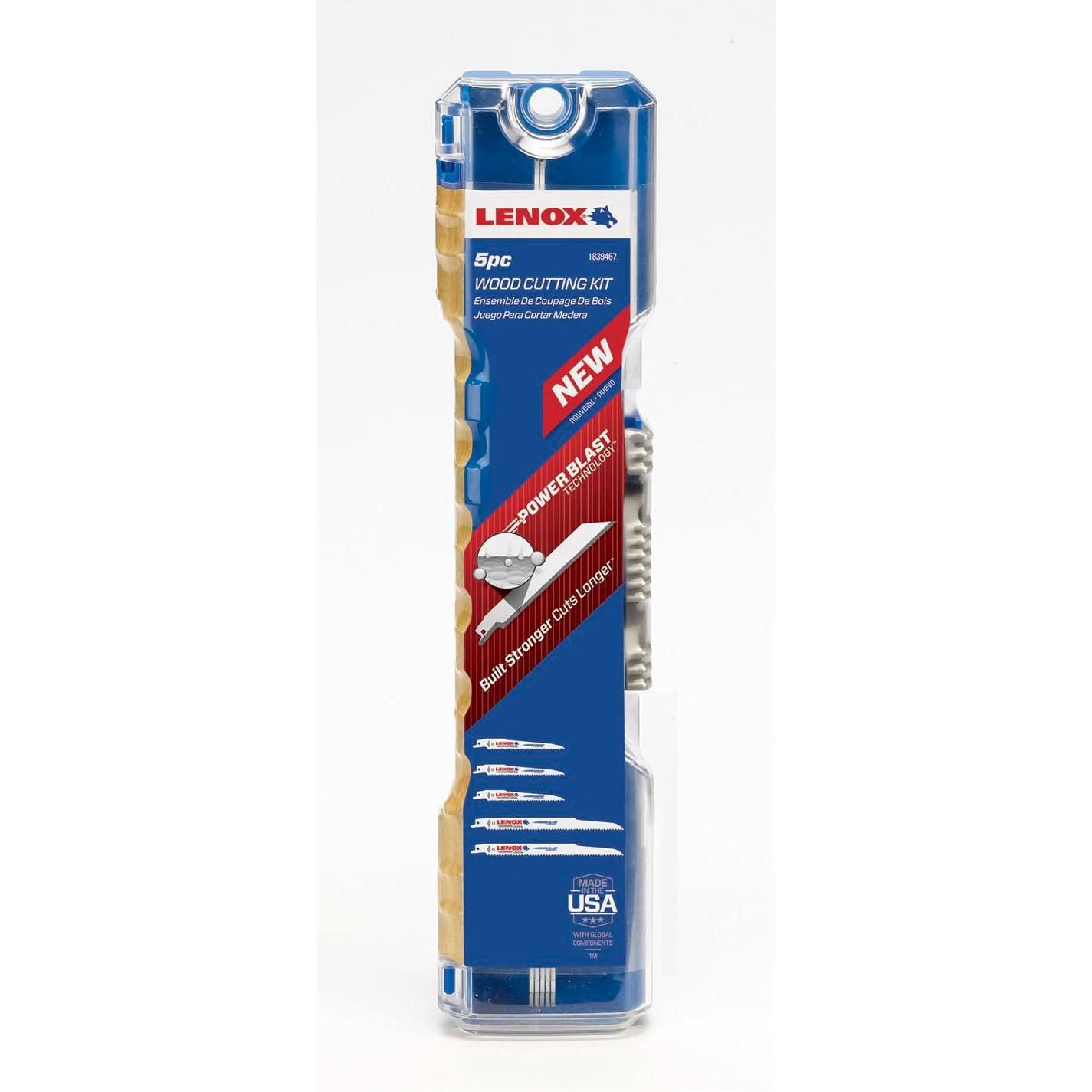 Lenox 1839467 Wood Cutting Reciprocating Saw Blade 5-Piece Kit