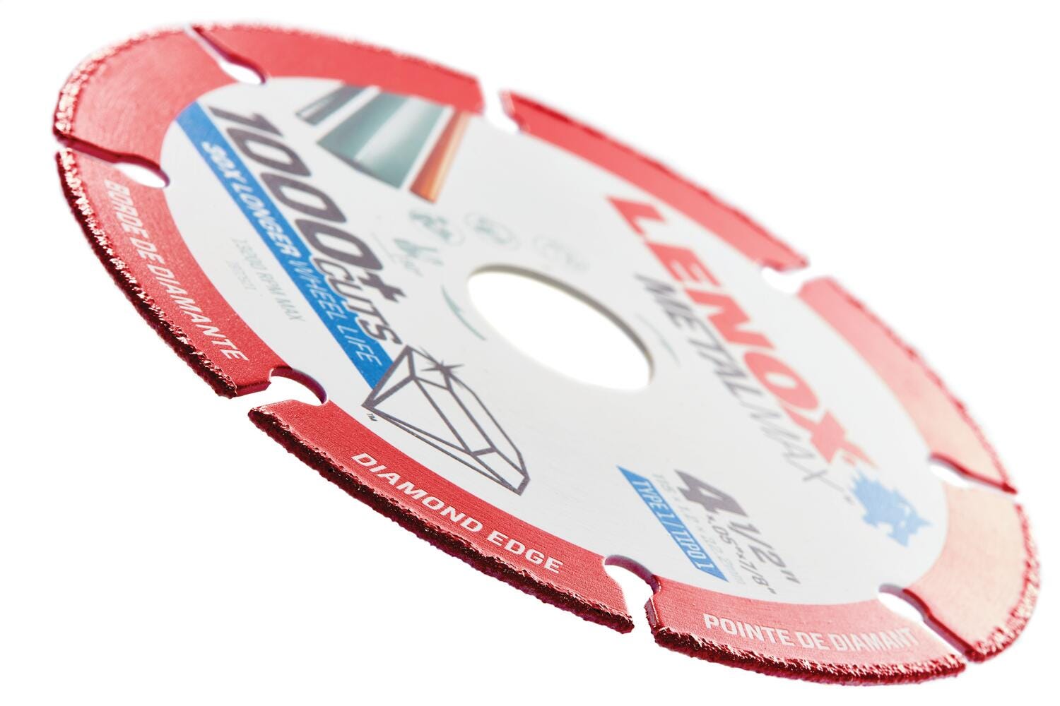 Lenox 1972921 METALMAX Diamond Edge Cutoff Wheel, 4.5" X 7/8"