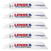 Lenox 201746118R LAZER 6118R Bi-Metal Reciprocating Saw Blades, 6-inch, 18 TPI, 5-Pack