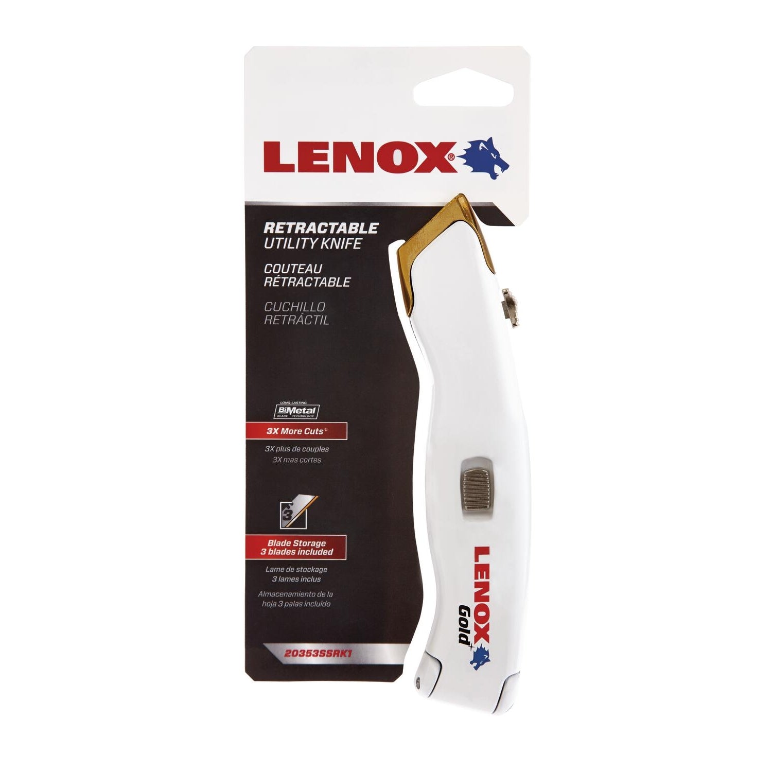 Lenox 20353SSRK1 Gold Quick-Change Retractable Utility Knife