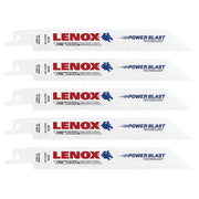 Lenox 20374650R5 650R5 General Purpose Bi-Metal Reciprocating Saw Blades, 6-inch, 10/14 TPI, 5-Pack