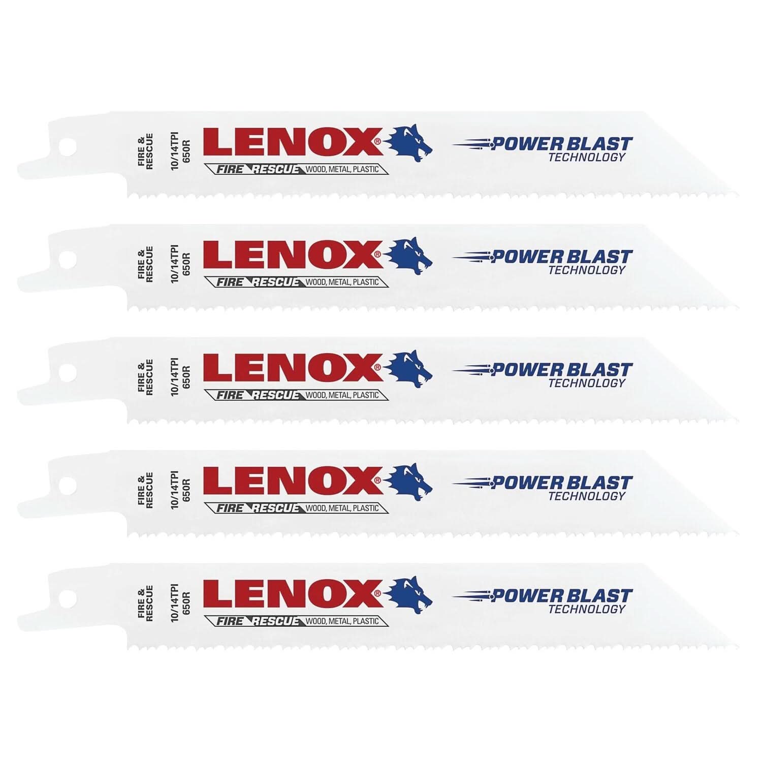 Lenox 20374650R5 650R5 General Purpose Bi-Metal Reciprocating Saw Blades, 6-inch, 10/14 TPI, 5-Pack