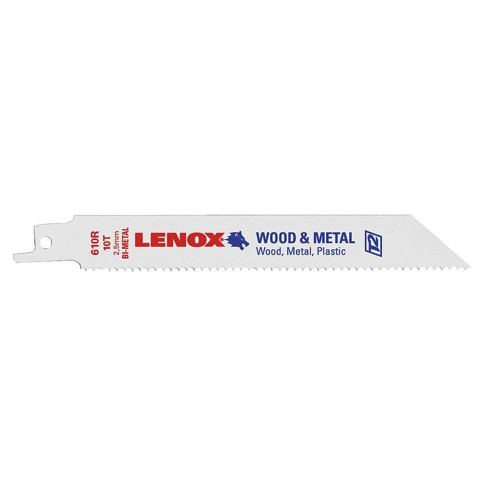 Lenox 20493B610R B610R General Purpose Bi-Metal Reciprocating Saw Blades, 6-inch, 10 TPI, 25-Pack