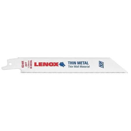 Lenox 20496B624R B624R Metal-Cutting Reciprocating Saw Blades, 6-inch, 24 TPI, 25-Pack