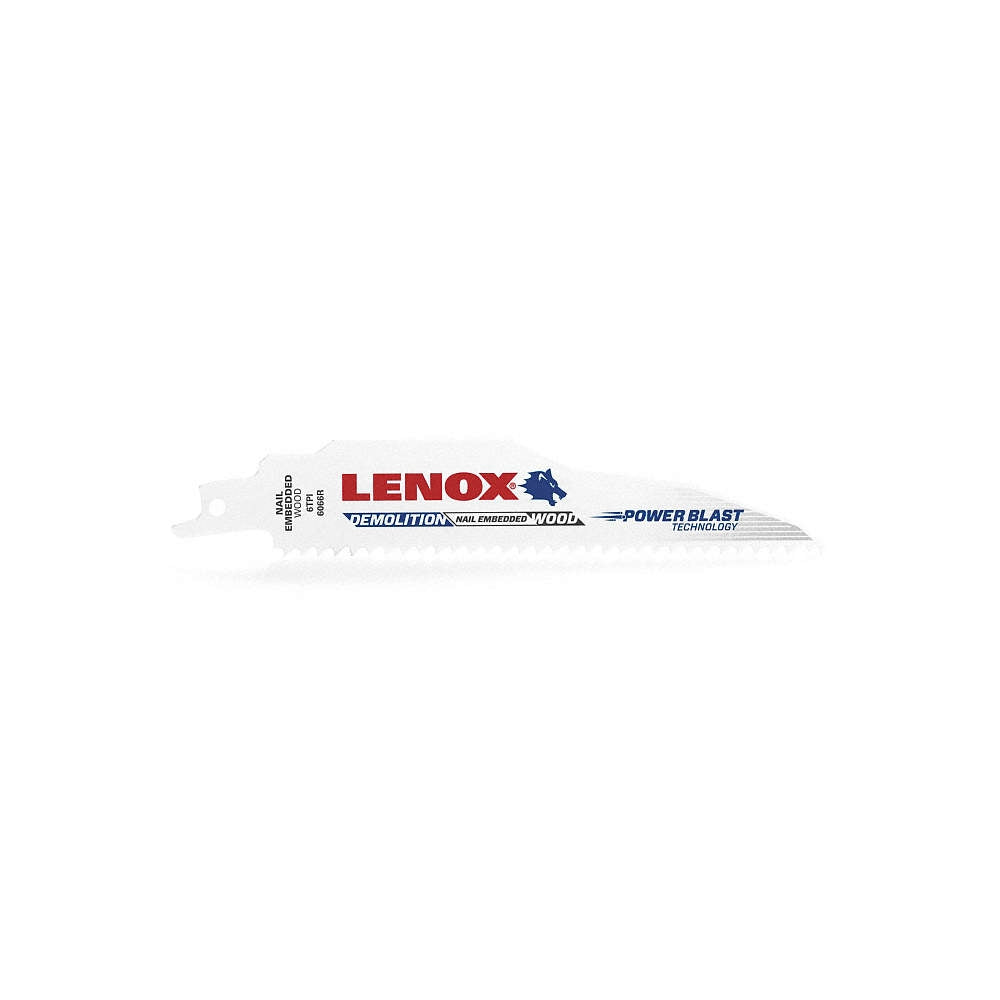 Lenox 20514B6066R Demolition Bi-Metal Reciprocating Saw Blades, 6-inch, 6 TPI, 25-Pack