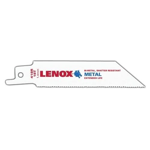 Lenox 20552418R 418R Metal-Cutting Reciprocating Saw Blades, 4-inch, 18 TPI, 5-Pack