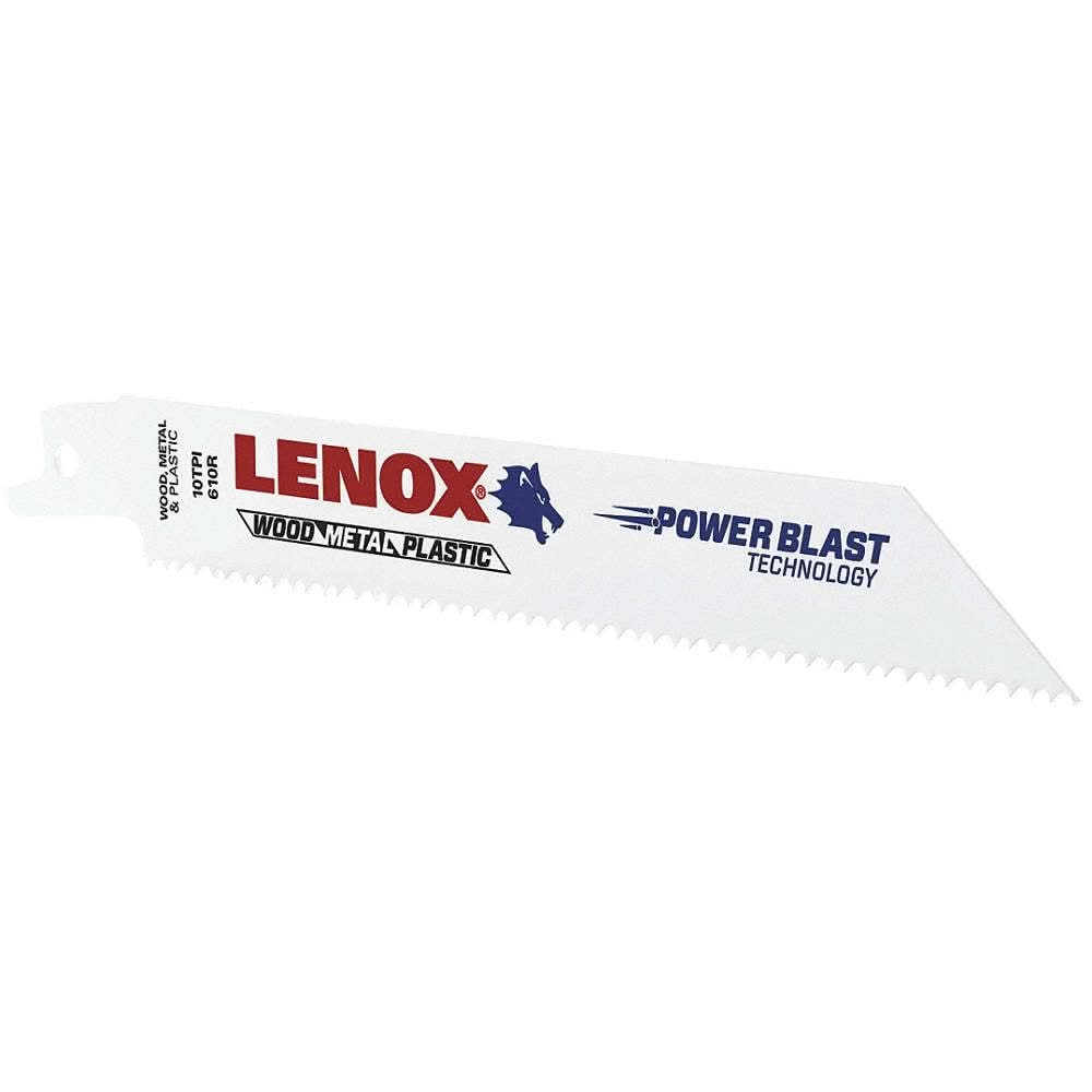 Lenox 20561S610R General Purpose Bi-Metal Reciprocating Saw Blades, 6-inch, 10 TPI, 1-Pack