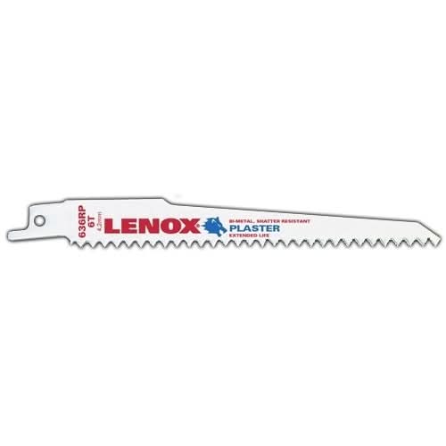 Lenox 20570636RP 636RP Wood Cutting Bi-Metal Reciprocating Saw Blades, 6-inch, 6 TPI 5-Pack