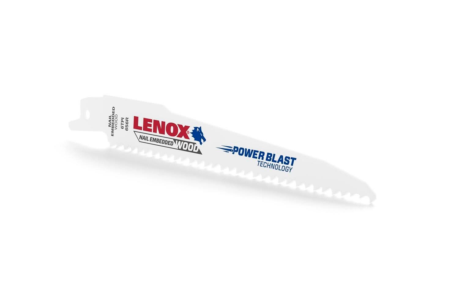 Lenox 20573S656R Wood Bi-Metal Reciprocating Saw Blades, 6-inch, 6 TPI, 1-Pack