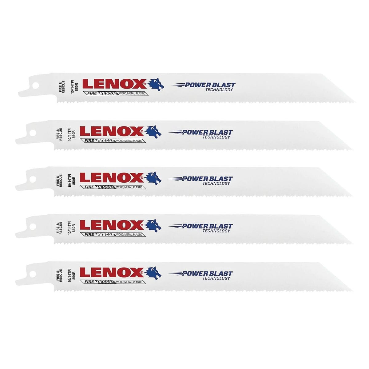 Lenox 20577850R 850R General Purpose Bi-Metal Reciprocating Saw Blades, 8-inch, 10/14 TPI, 5-Pack