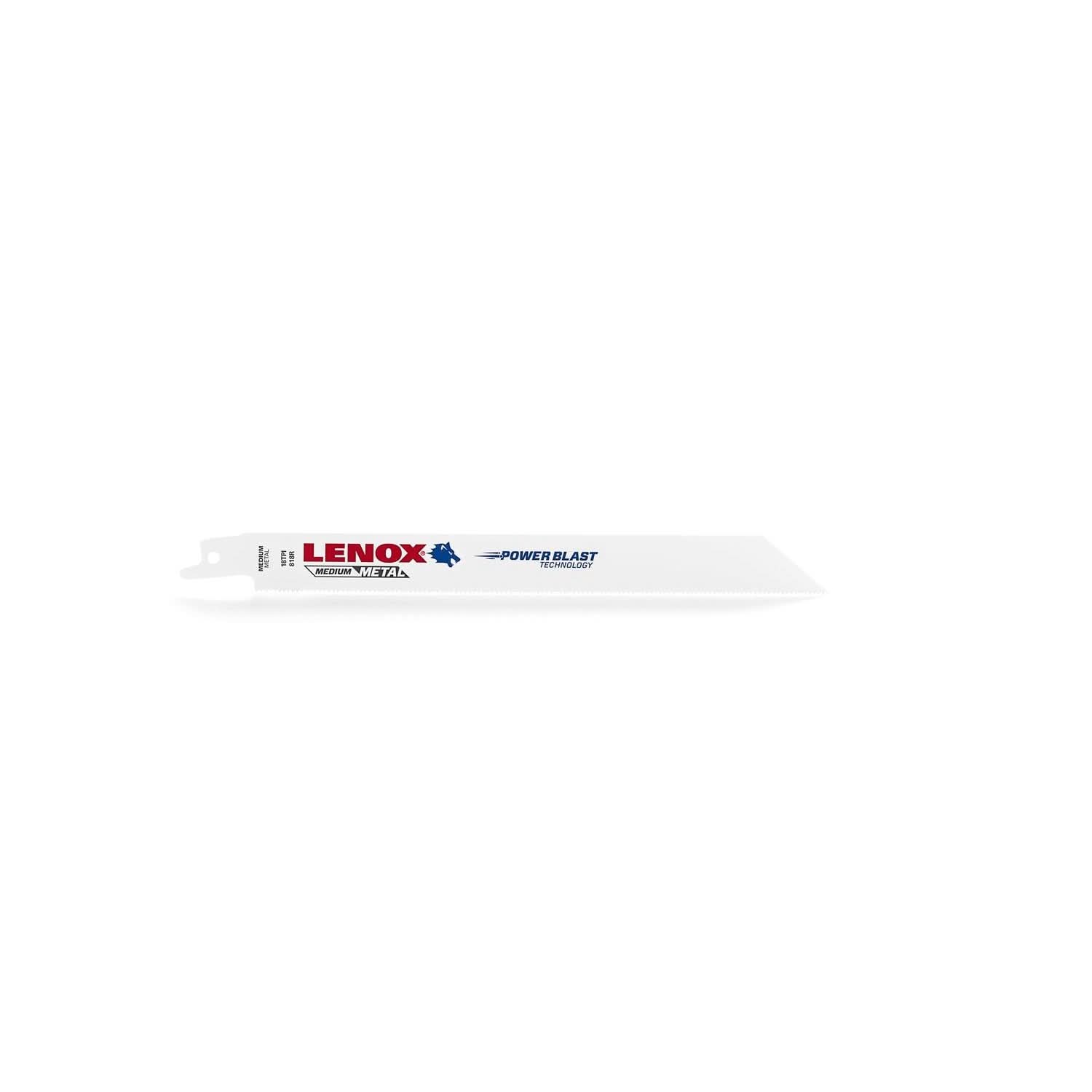 Lenox 20578818R 818R Metal-Cutting Reciprocating Saw Blades, 8-inch, 18 TPI, 5-Pack
