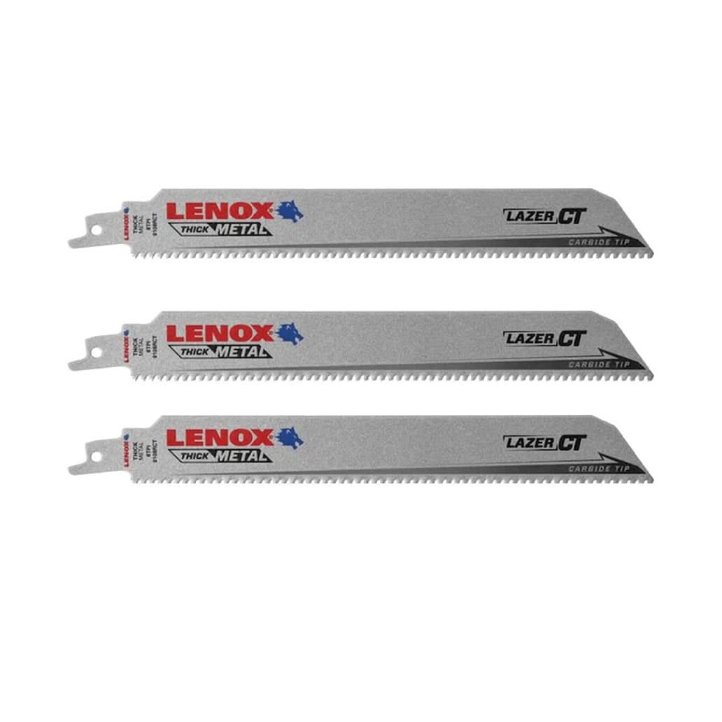 Lenox 2058829 Demolition CT 3-Pk 9-in 8-TPI Metal Cutting Reciprocating Saw Blades