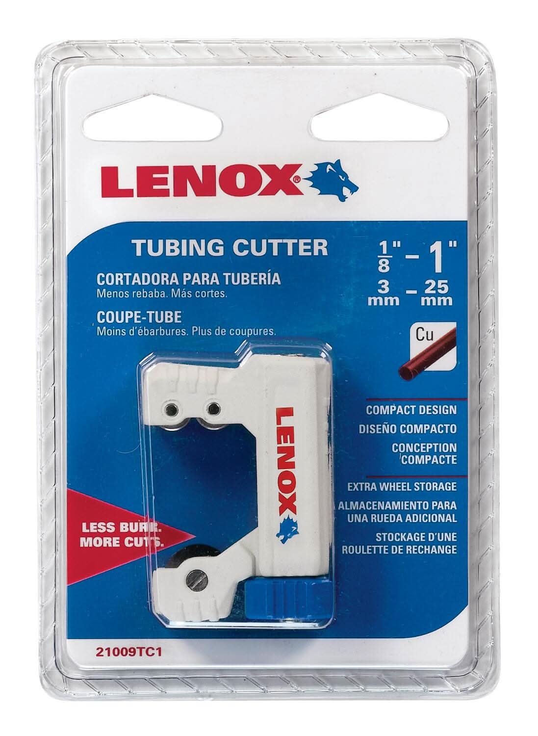 Lenox 21009TC1 Copper Tubing Cutter, 2 Wheels, Up to 1-inch