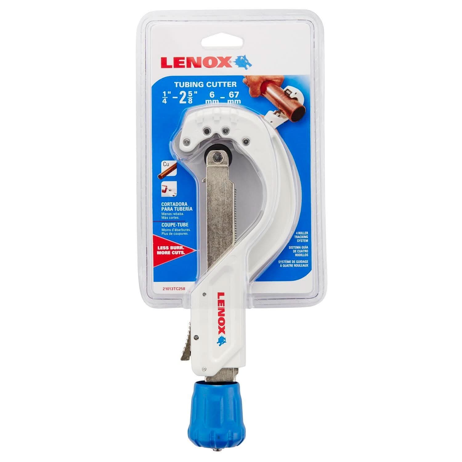Lenox 21013TC258 Copper/Plastic Tubing Cutter, 2 Wheels