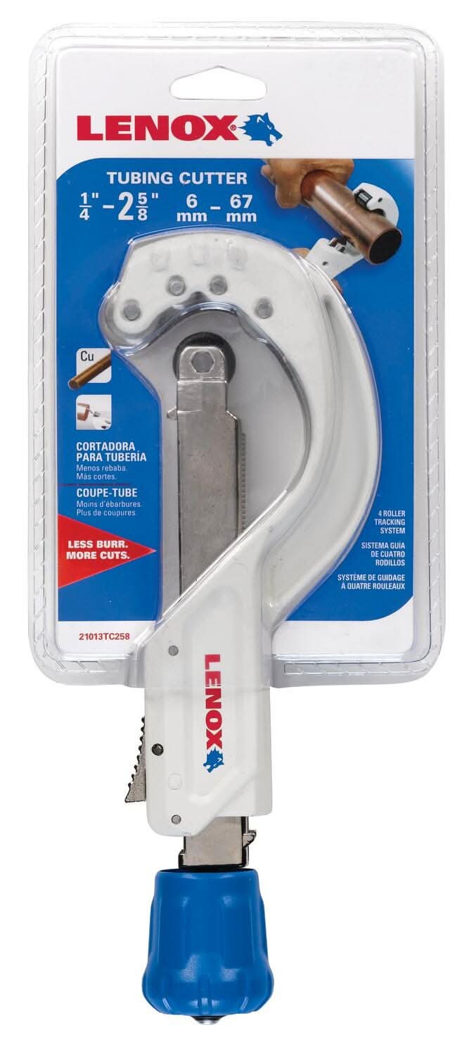 Lenox 21013TC258 Copper/Plastic Tubing Cutter, 2 Wheels