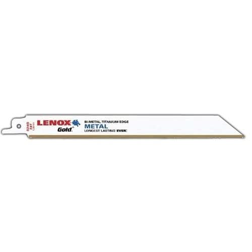 Lenox 21073824GR Gold 824GR Metal Reciprocating Saw Blades, 8-inch, 24 TPI, 5-Pack