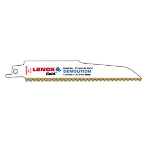 Lenox 210886066GR Gold Demolition B6066GR Reciprocating Saw Blades, 6-inch, 6 TPI, 5-Pack