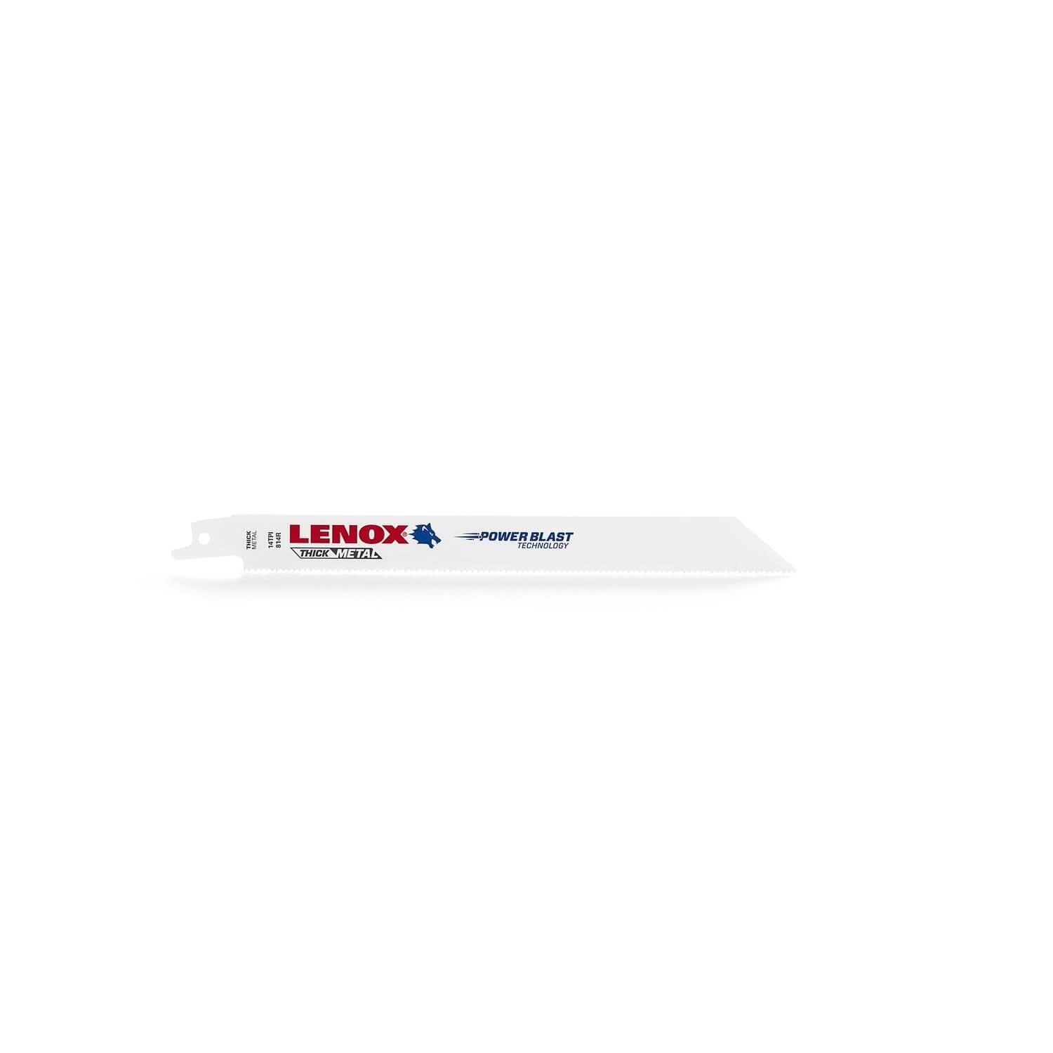 Lenox 21519814R 814R Metal-Cutting Reciprocating Saw Blades, 8-inch, 14 TPI, 5-Pack