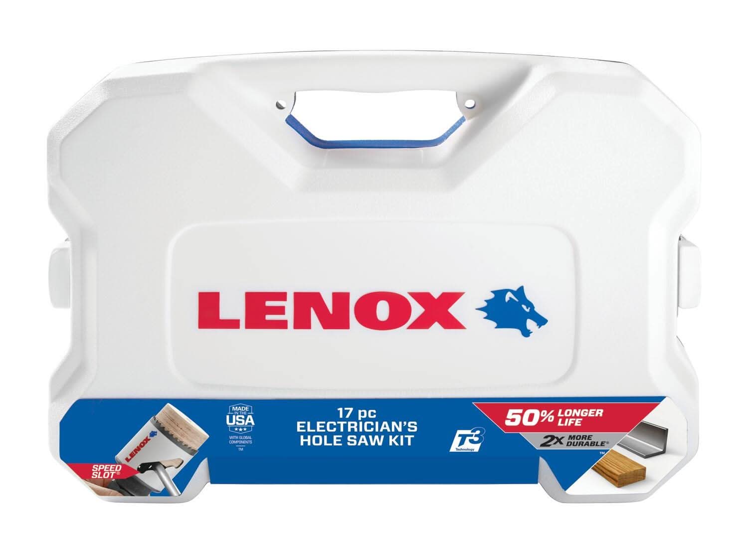 Lenox 308021200L Electrician's SPEED SLOT Hole Saw Kit, 17-Piece